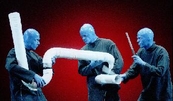 Blue Men Making Music