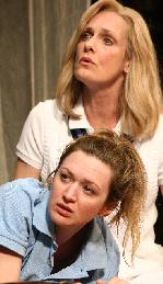 Jane (Kelly Hutchinson) and Nancy (Lisa Emery) in The Unmentionables